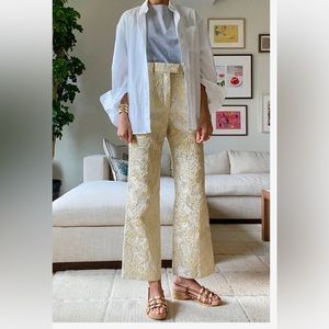 Paul & Joe Gold Brocade Trousers (pre-owned by Leandra Medine Cohen)